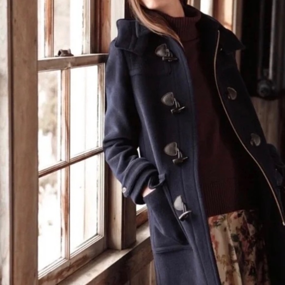 Brooks Brothers Jackets & Blazers - Brooks Brothers Navy Wool Duffle Coat Med Sz 6